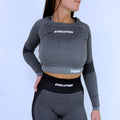 Evolution Seamless Crop Tee - Heather/ Dark Grey