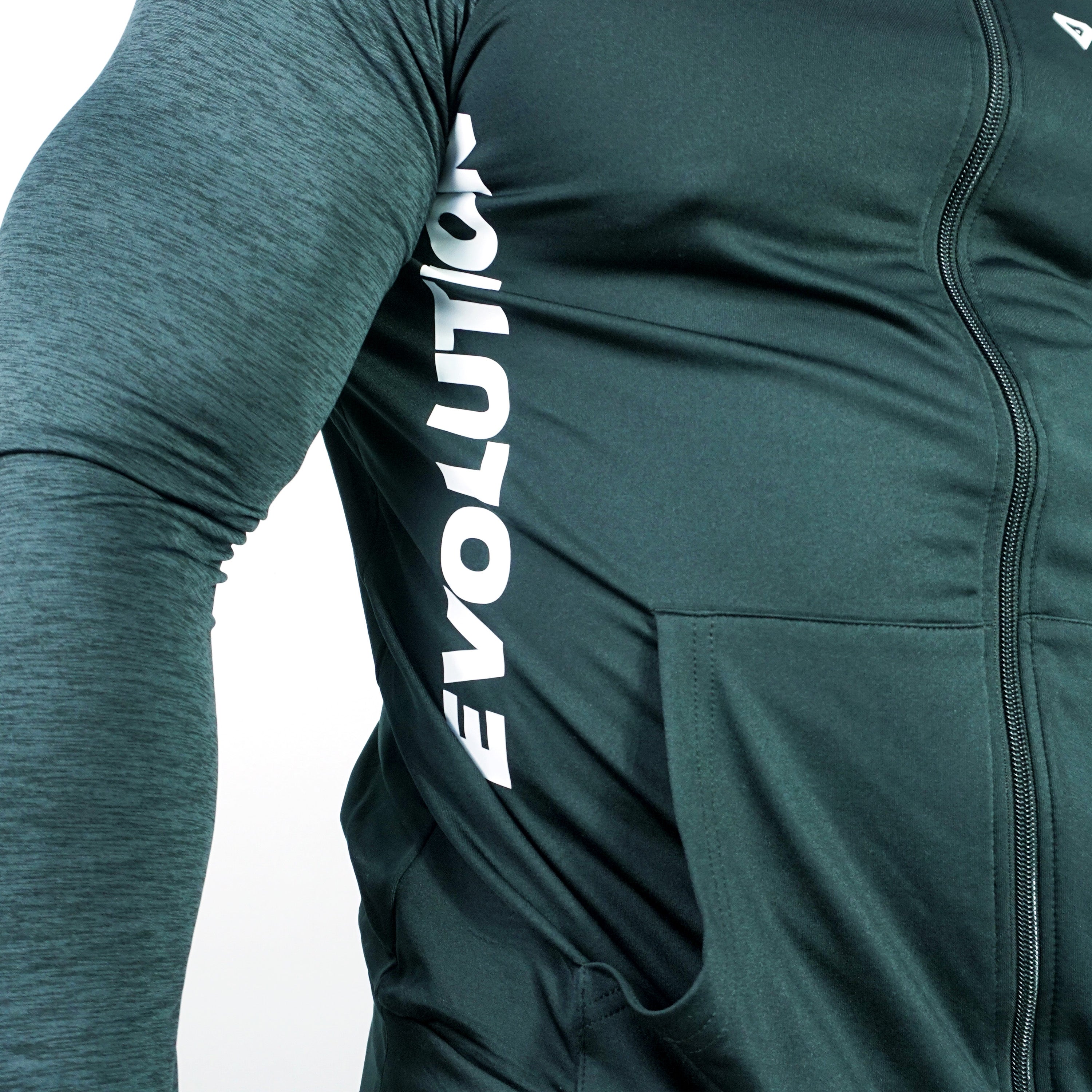 Evolution Fitness Men's Hooded Full Zip - Black