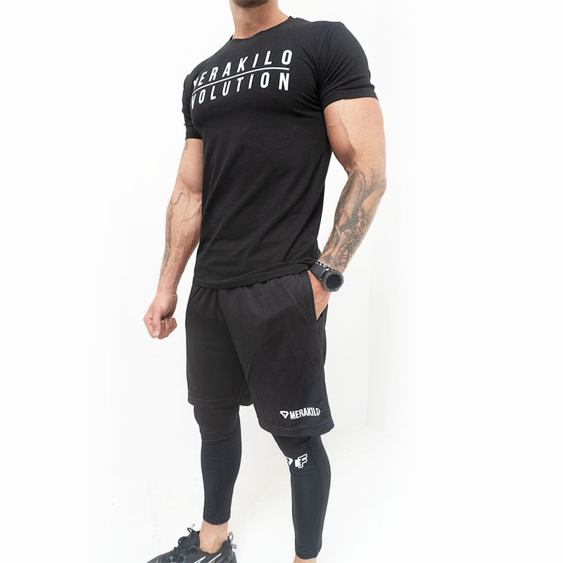 Fit Men Evolution Evolution Fitness XL Men's Compression Leggings - Black