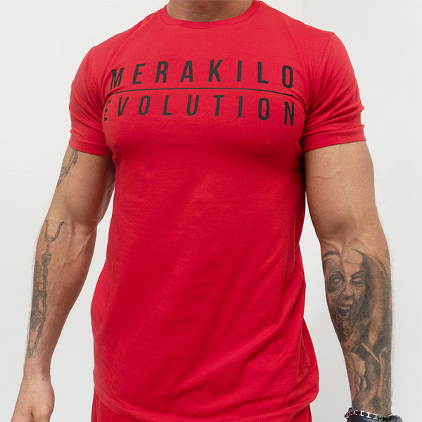 Evolution Fitness XL Men's Cotton Tee - Red